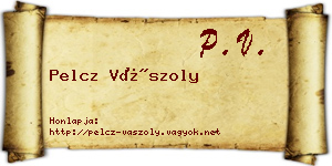 Pelcz Vászoly névjegykártya